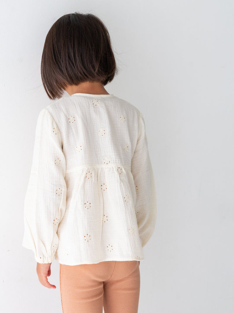 Flower crepe cardigan
