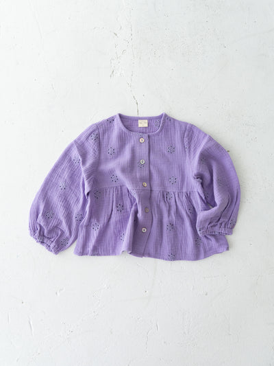 Flower crepe cardigan