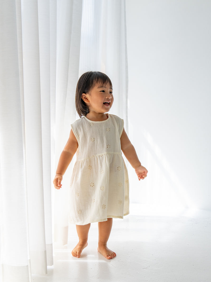 Flower crepe dress
