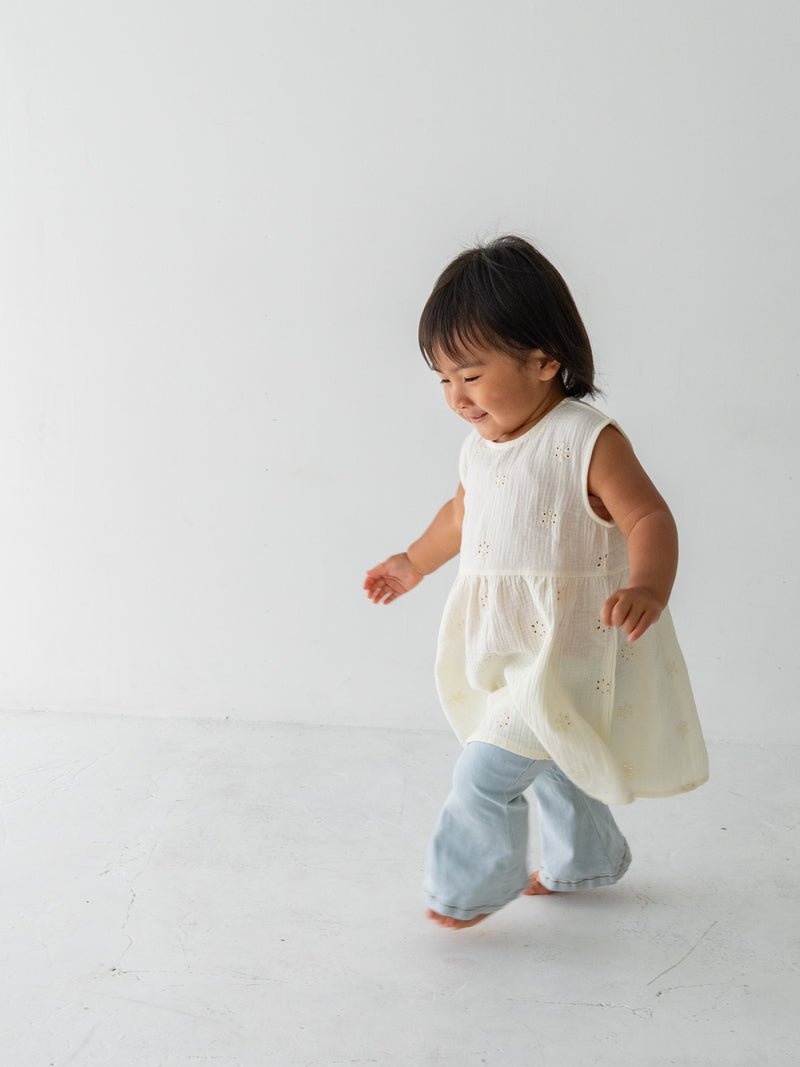 Flower crepe dress