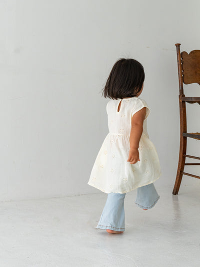 Flower crepe dress