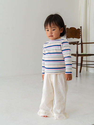 Flower crepe pants