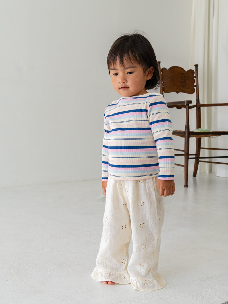 Flower crepe pants