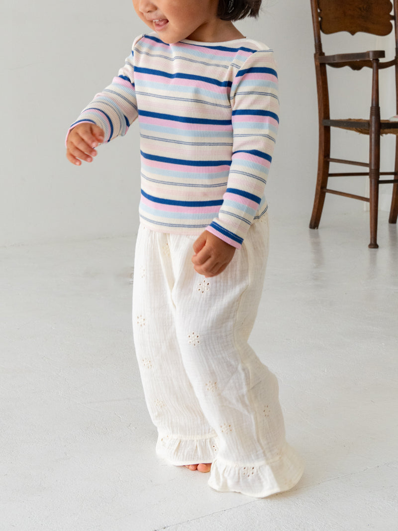 Flower crepe pants