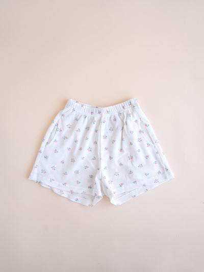 Flower waffle shorts