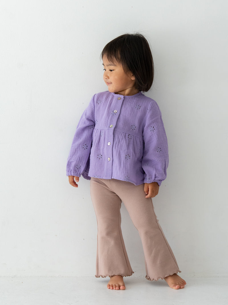 Flower crepe cardigan