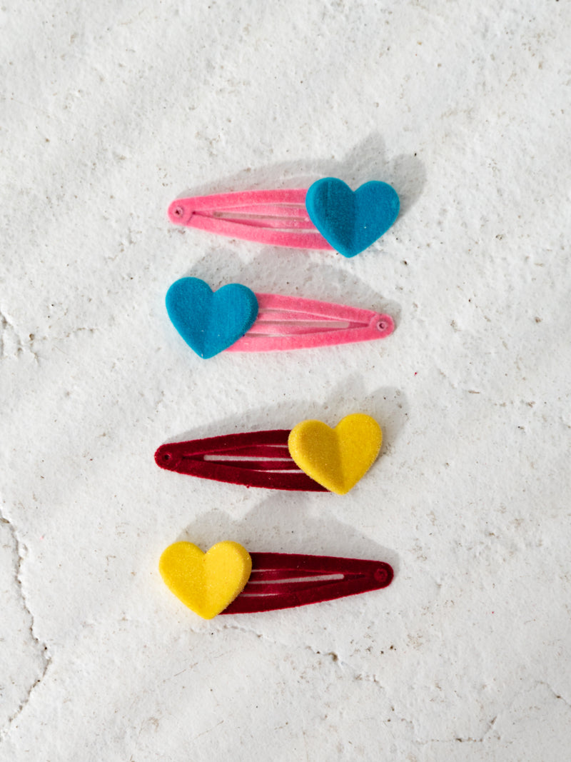 Velvet heart pin