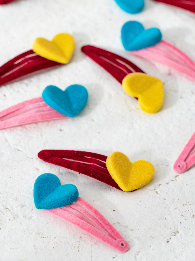 Velvet heart pin