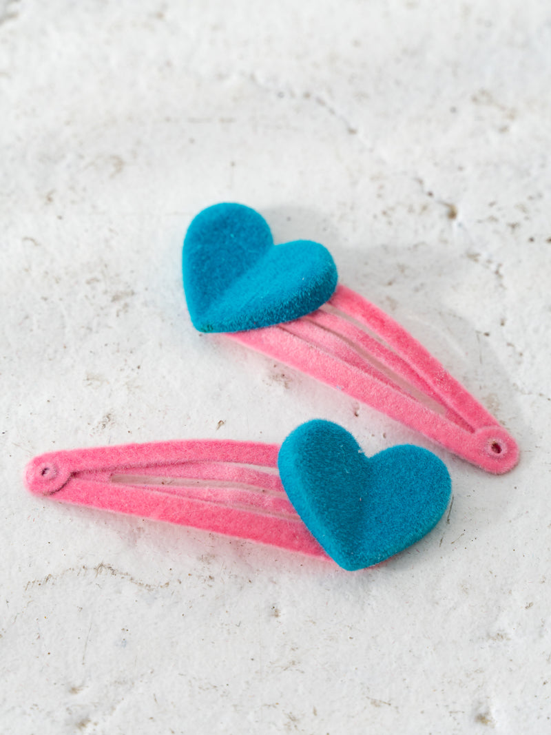 Velvet heart pin