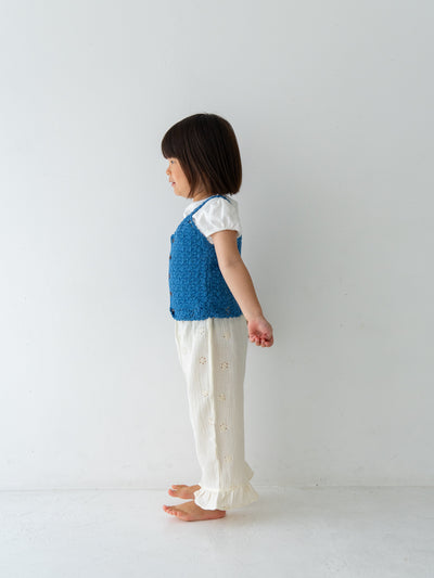 Flower crepe pants
