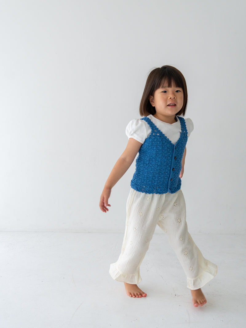Flower crepe pants