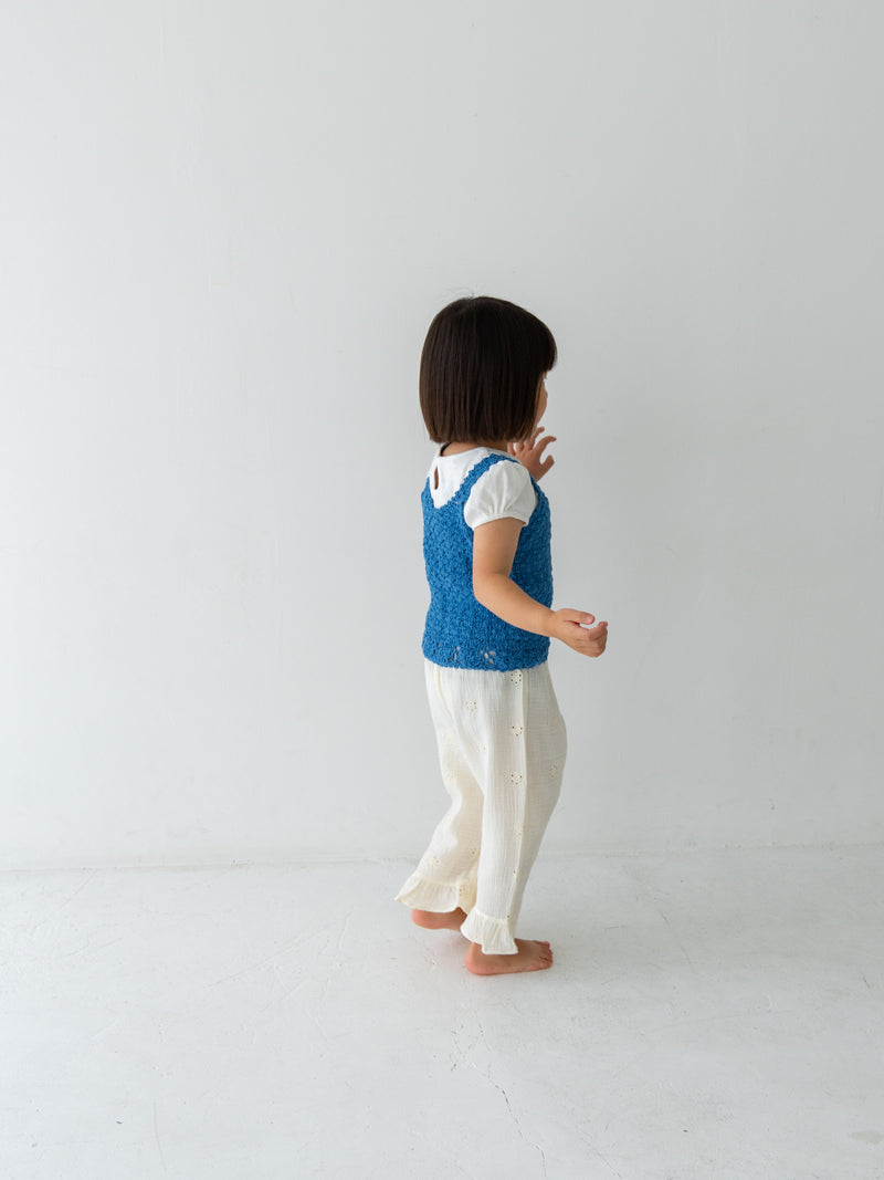 Flower crepe pants