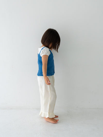 Flower crepe pants