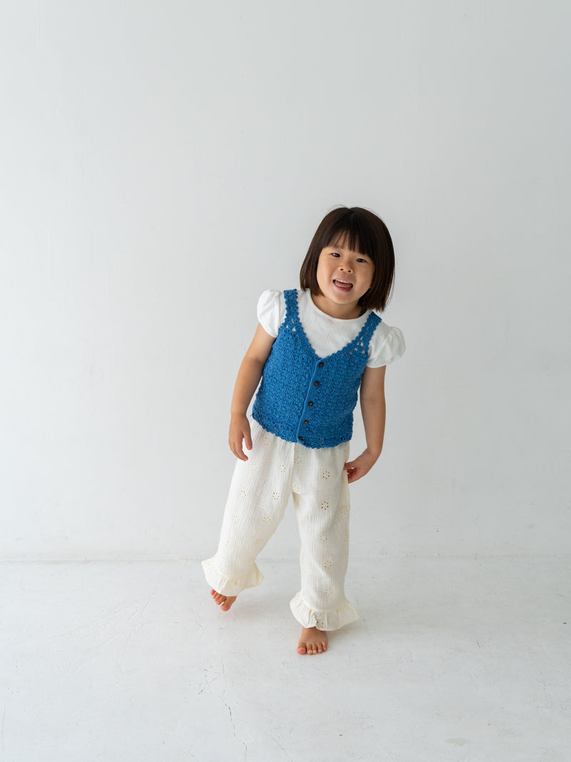 Flower crepe pants
