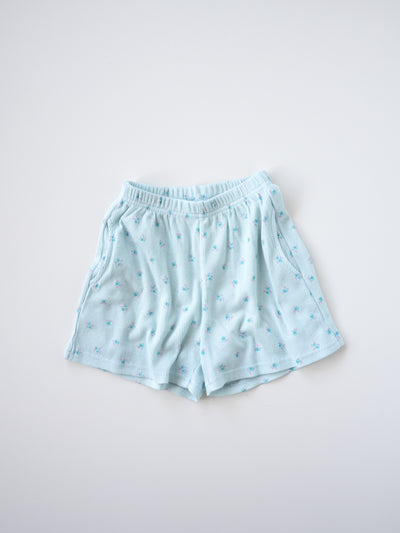 【SALE】Flower waffle shorts