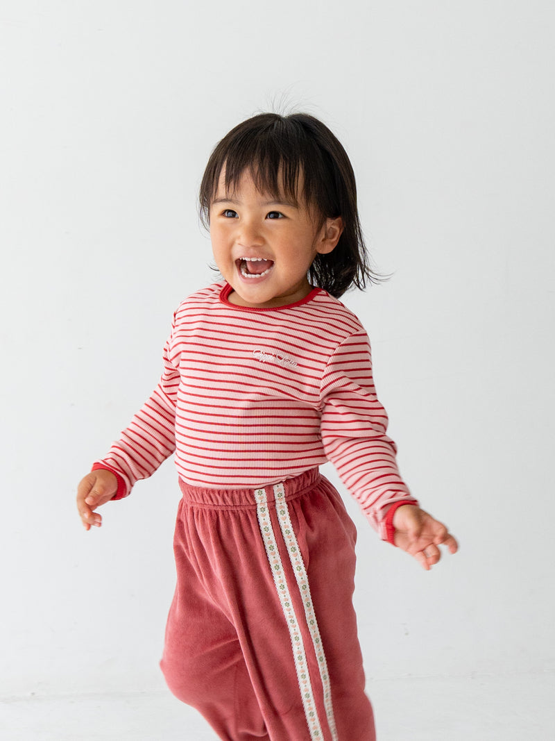 Ribbed stripe L/S