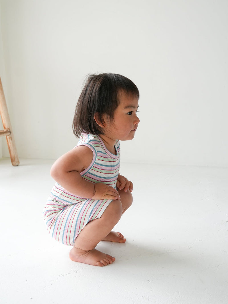 Multi stripe sleeveless