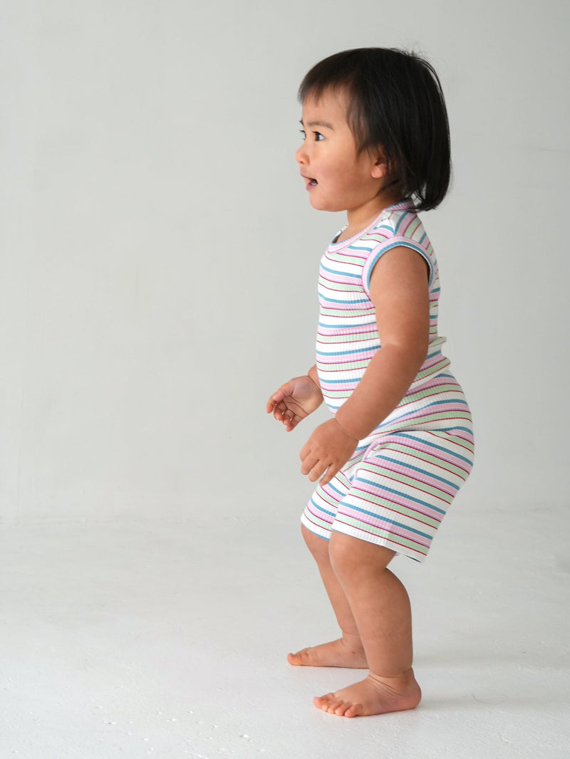 Multi stripe sleeveless