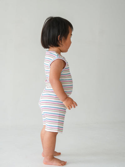 Multi stripe sleeveless