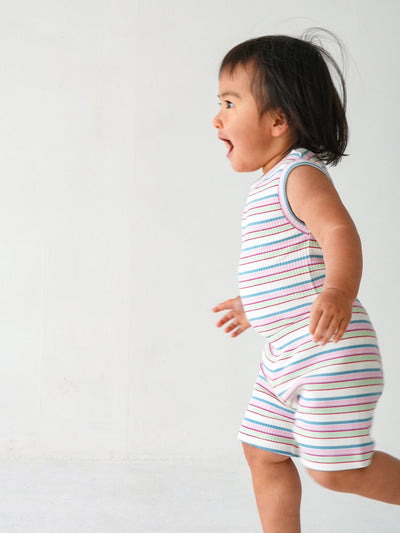Multi stripe sleeveless