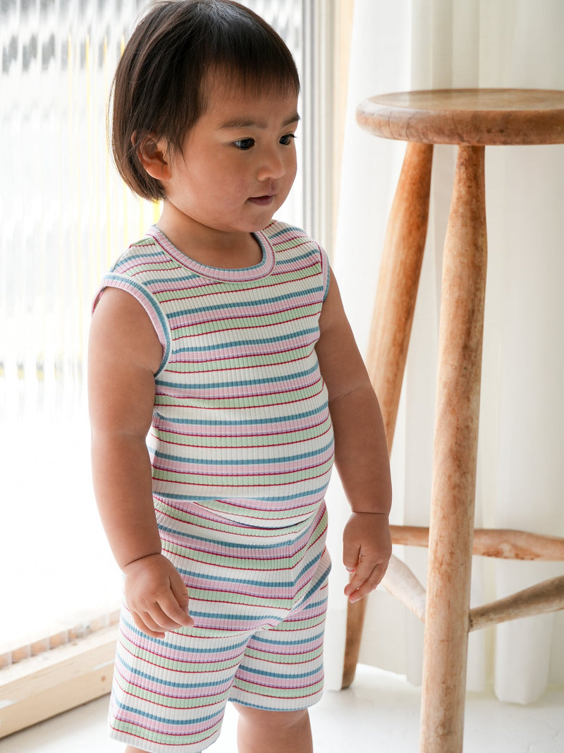 Multi stripe sleeveless