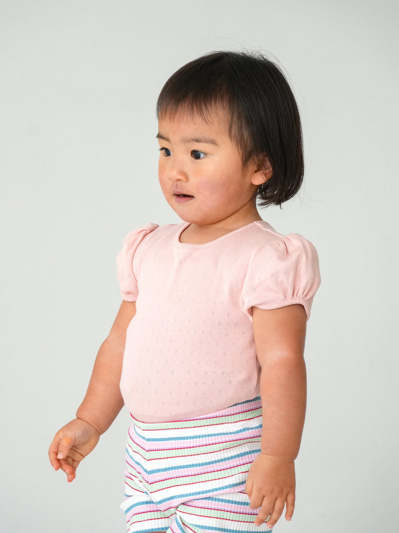 Eyelet puff tee