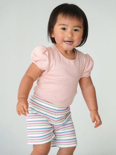 Eyelet puff tee