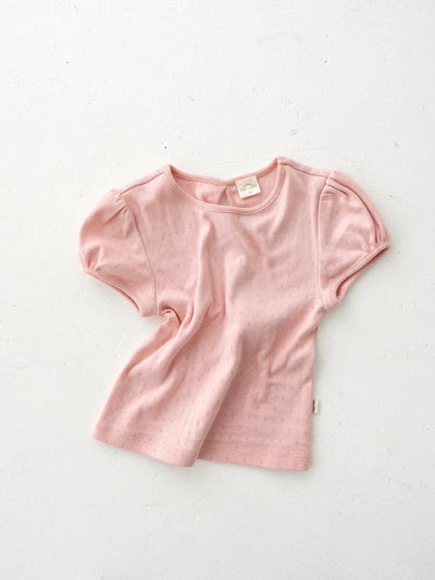 Eyelet puff tee