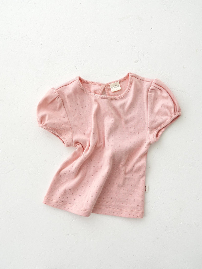 Eyelet puff tee