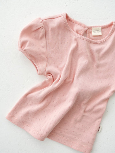 Eyelet puff tee