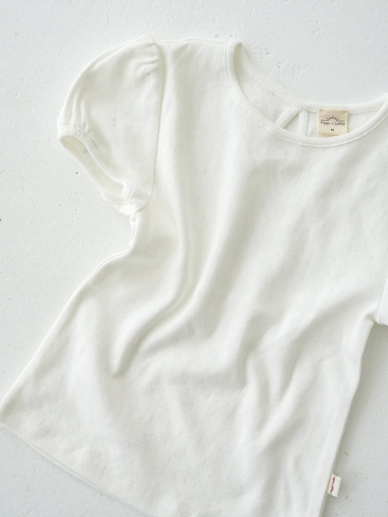 Eyelet puff tee
