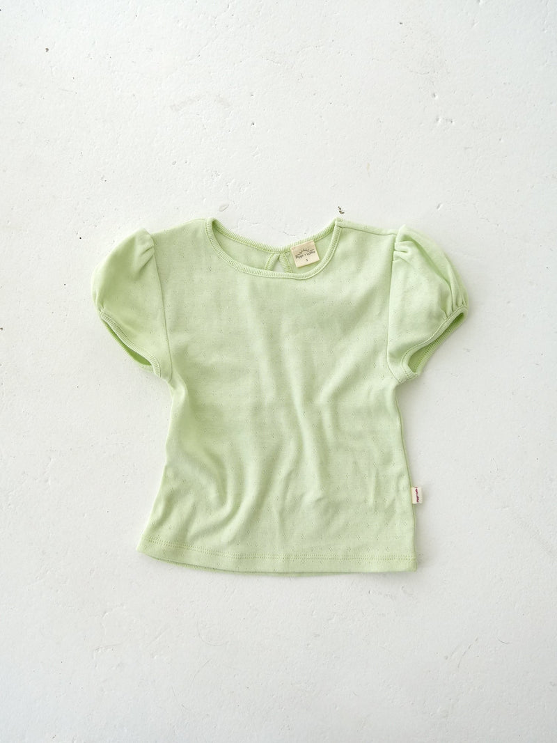 Eyelet puff tee