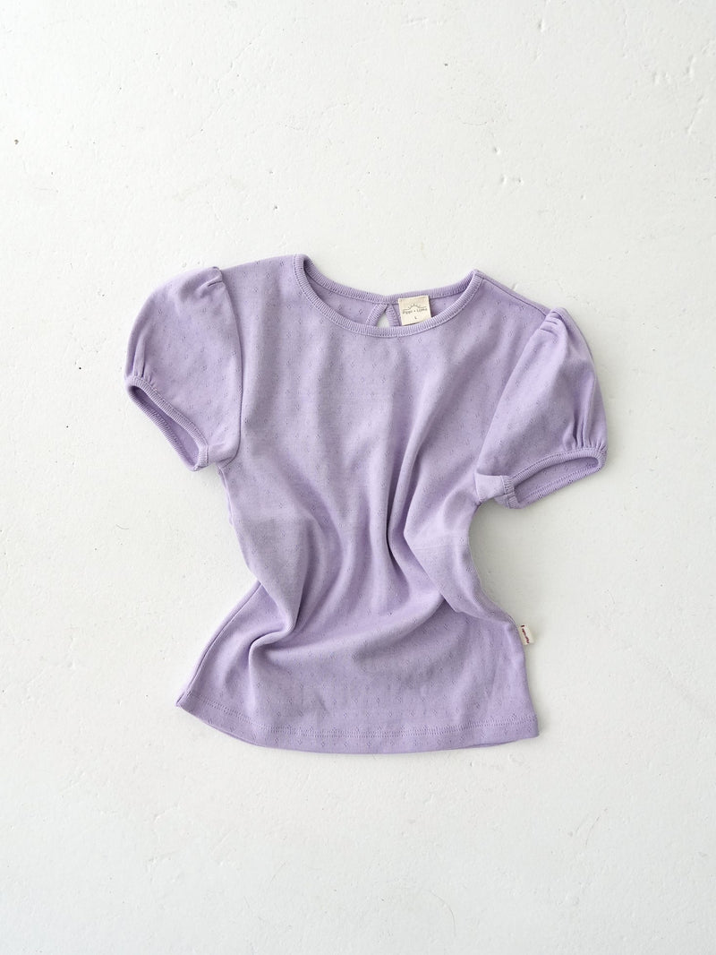 Eyelet puff tee