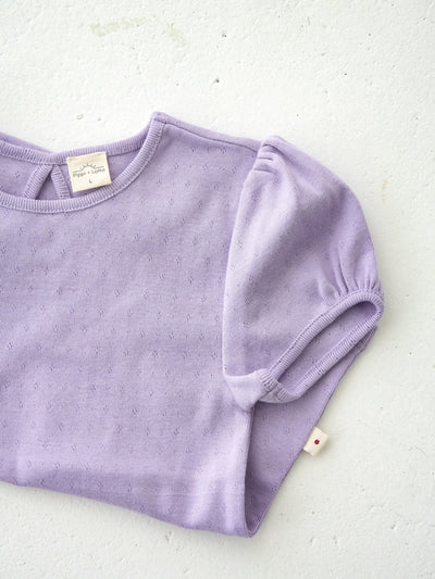 Eyelet puff tee