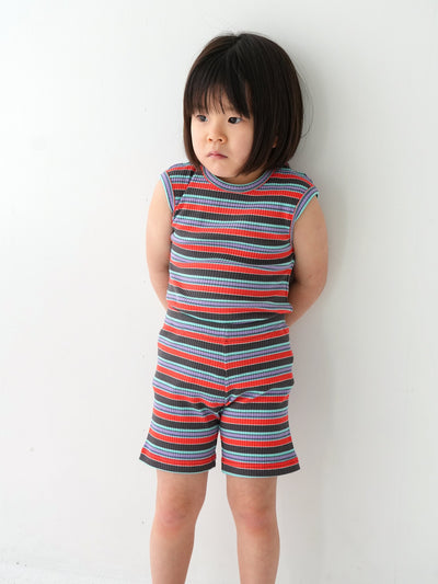 Multi stripe sleeveless