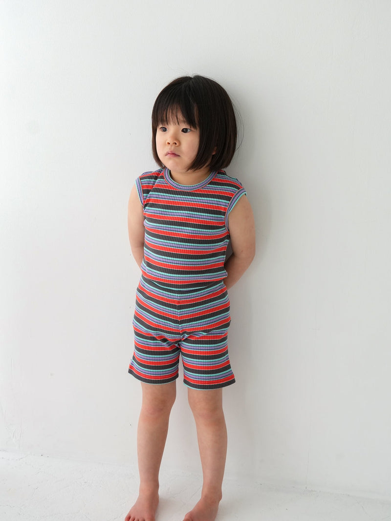 Multi stripe sleeveless