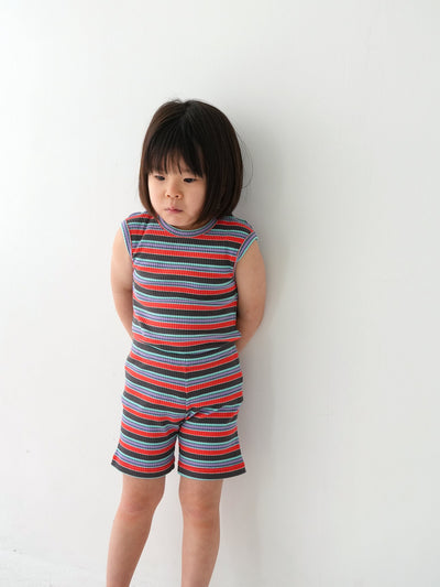 Multi stripe sleeveless
