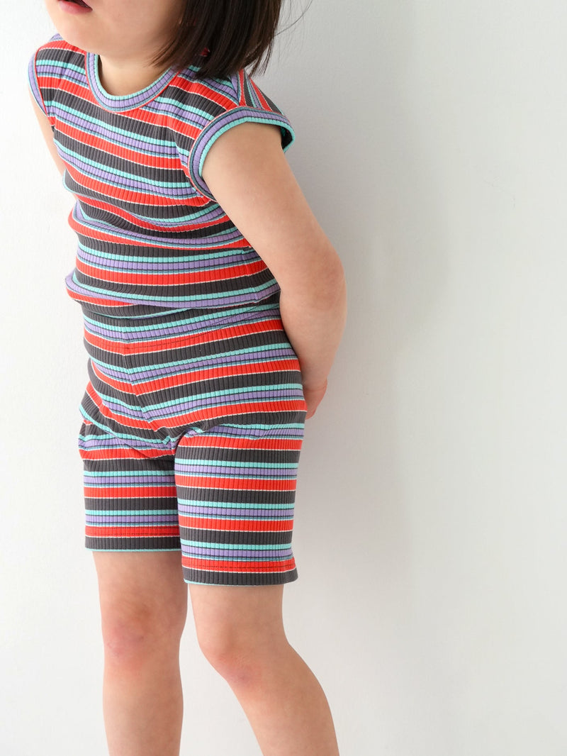Multi stripe sleeveless