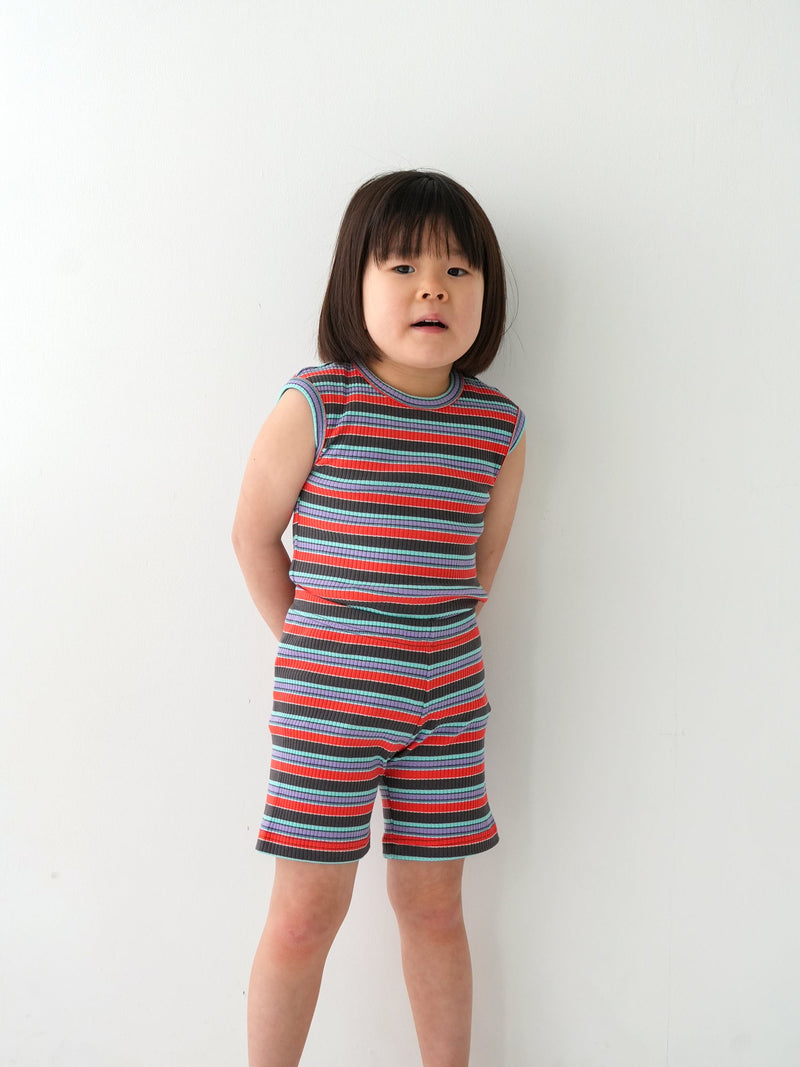 Multi stripe sleeveless
