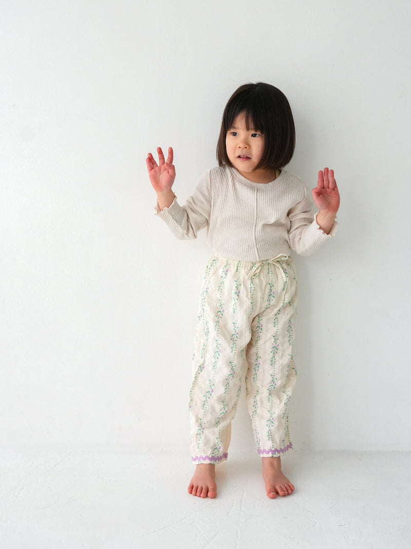 Flower long pants