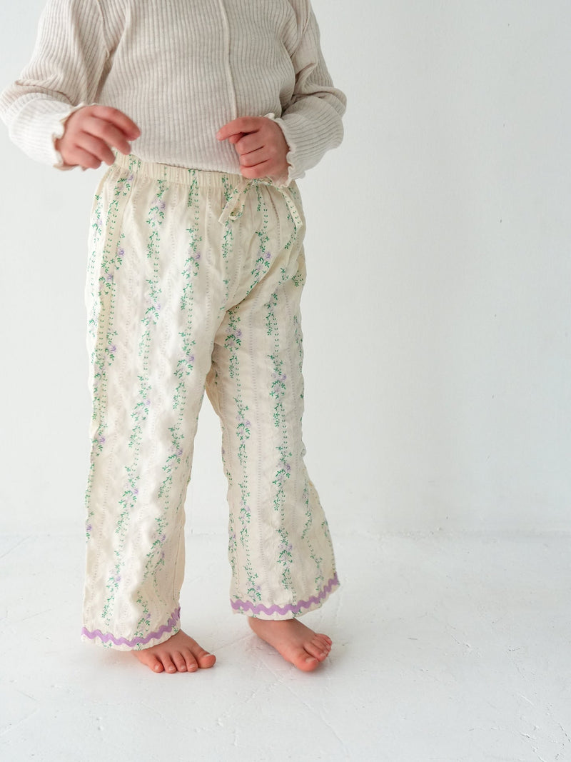 Flower long pants