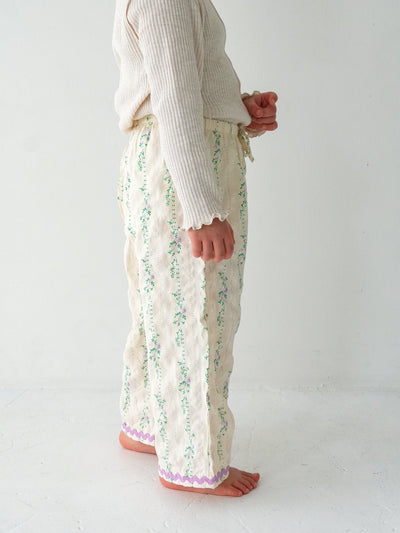 Flower long pants