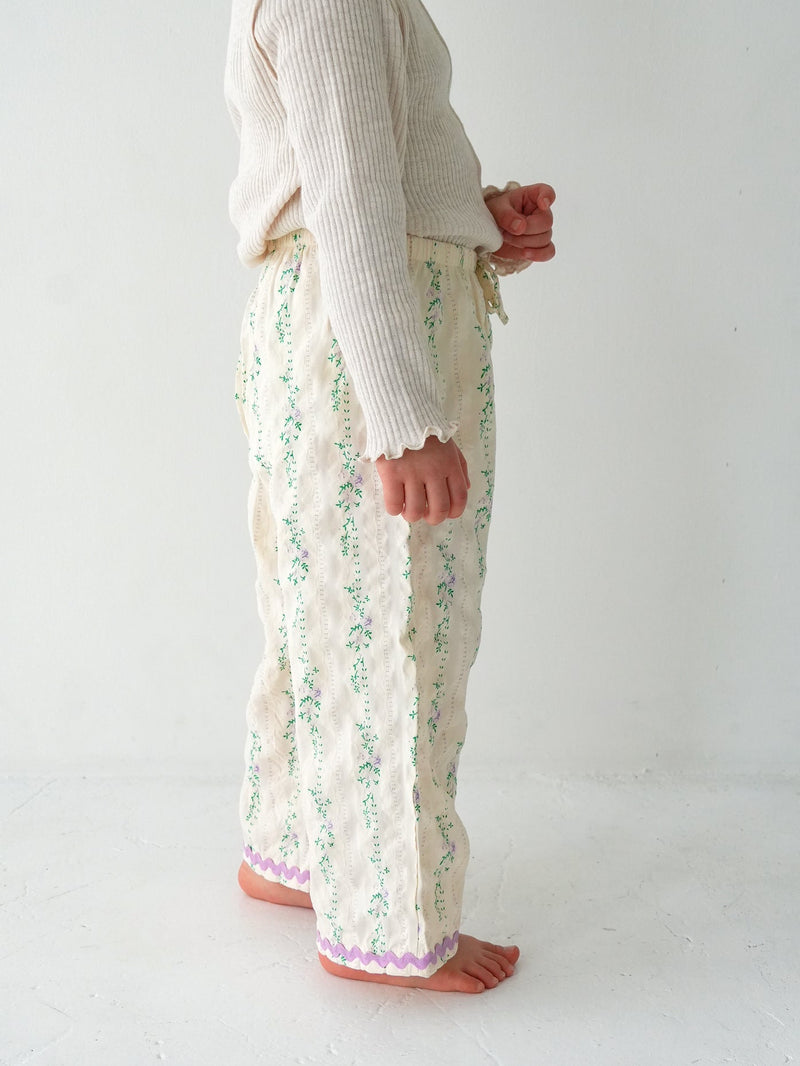 Flower long pants