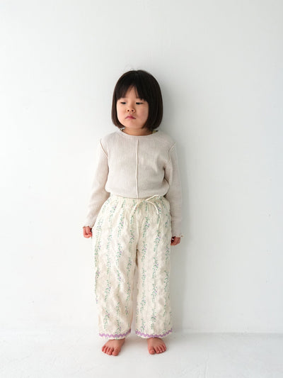 Flower long pants