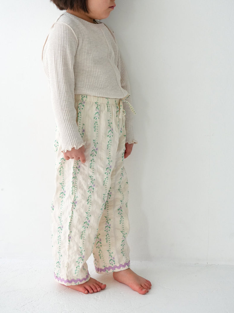 Flower long pants
