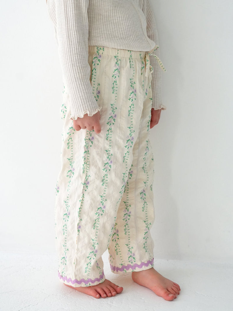 Flower long pants