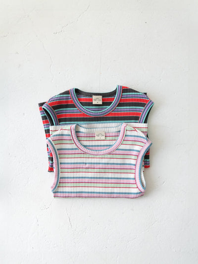 Multi stripe sleeveless
