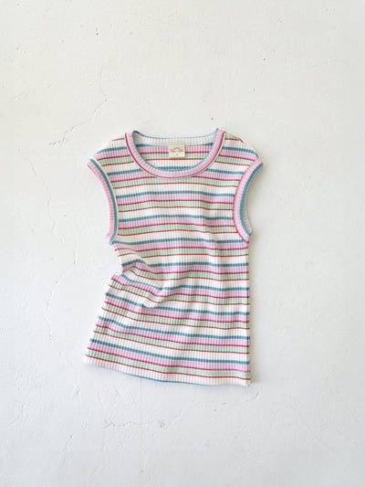 Multi stripe sleeveless
