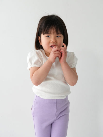 Eyelet puff tee