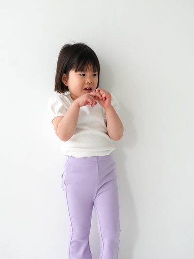 Eyelet puff tee